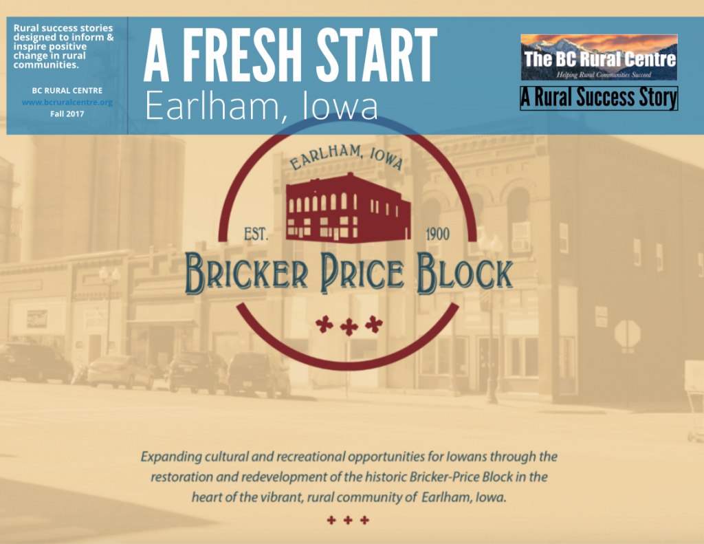 Rural renewal is well underway in Earlham, Iowa